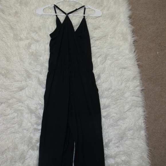 Ecowish Women's V-Neck Spaghetti Strap Drawstring Waisted long Romper NWOT - Picture 5 of 5